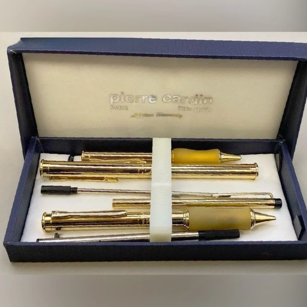 Pierre Cardin Luxurious Gold and Yellow Writing Set